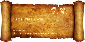 Ticz Melinda névjegykártya