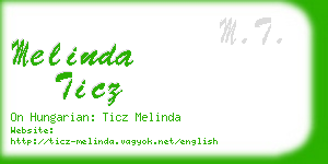 melinda ticz business card